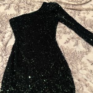 Green sequin dress- size small